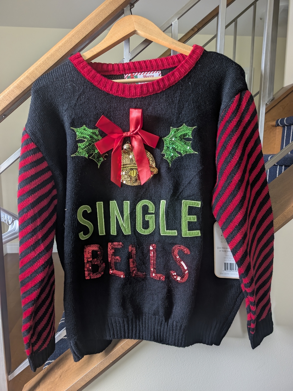 'Single Bells' "Ugly" Christmas Sweater